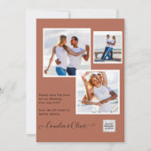 Modern FOTO Weddenschap nodigt QR CODE RSVP-kaneel Kaart (Voorkant)