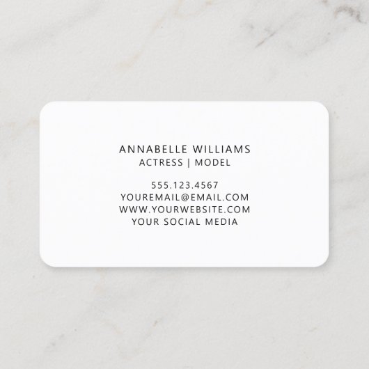 Modern fotocollage model visitekaartje (Achterkant)