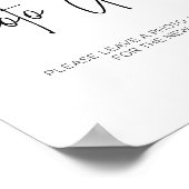 Modern Fotogastenboek Huwelijksbord Poster (Hoek)