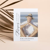 Modern Fotokalligrafie Script Sympathie Begrafenis Bedankkaart