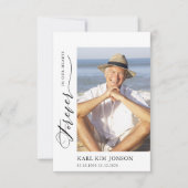 Modern Fotokalligrafie Script Sympathie Begrafenis Bedankkaart (Voorkant)