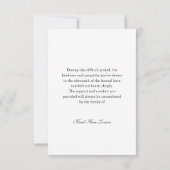 Modern Fotokalligrafie Script Sympathie Begrafenis Bedankkaart (Achterkant)