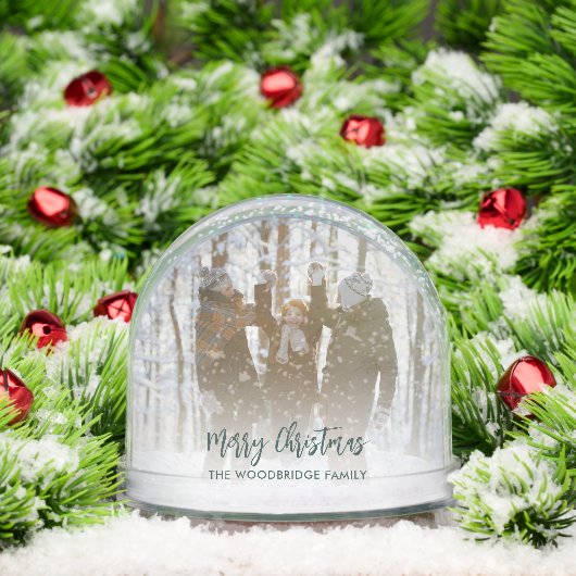 Modern Foto's Script Kerst Feestdagen Aangepast Sneeuwbol (Kerstmis)