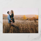 Modern Foto's Script Wedding Save the Date Kaart (Voorkant)