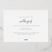 Modern Foto's Script Wedding Save the Date Kaart (Achterkant)
