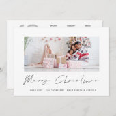 Modern fotoscript 2026 Kalender Vrolijk Kerstfeest Feestdagenkaart (Voorkant / Achterkant)