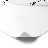 Modern Fotoscript Baptisme Welkomstbord Poster (Hoek)
