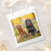 Modern fotoscript bedankt Dog Pet Wedding Bedankzakje (Geknipt)