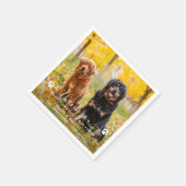 Modern fotoscript bedankt Dog Pet Wedding Servet (Hoek)
