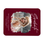 Modern fotoscript bogundy afstuderen magnet magneet (Horizontaal)