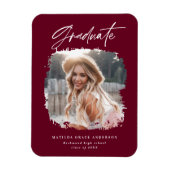 Modern fotoscript bogundy afstuderen magnet magneet (Verticaal)