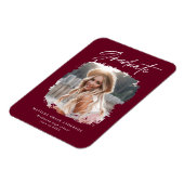 Modern fotoscript bogundy afstuderen magnet magneet (Linkerzijde)