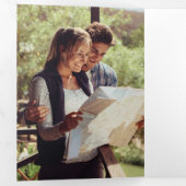 Modern Fotoscript Bruiloft Save The Date Kaart (Binnenzijde eerst)