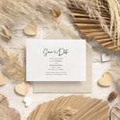 Modern Fotoscript Bruiloft Sla de datum op Save The Date