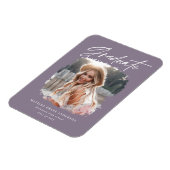 Modern fotoscript hedendaags afstuderen paars magneet (Linkerzijde)