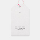 Modern fotoscript kerst cadeaulabel (Achterkant)