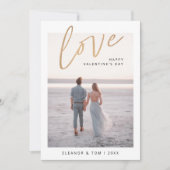 Modern fotoscript Love Happy Valentine's Day Feestdagenkaart (Voorkant)