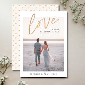 Modern fotoscript Love Happy Valentine's Day Feestdagenkaart