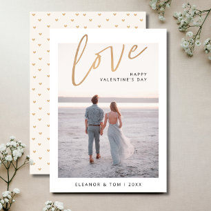 Modern fotoscript Love Happy Valentine's Day Feestdagenkaart