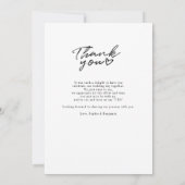 Modern Fotoscript Trouwbedankkaart (Achterkant)