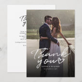 Modern Fotoscript Trouwbedankkaart (Voorkant / Achterkant)