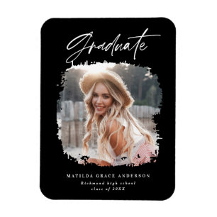 Modern fotoscript zwart-wit afstuderen magneet