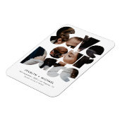 Modern Fotosjabloon Sla de trouwdatum op Magneet (Linkerzijde)