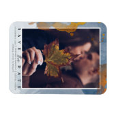 Modern Fotosjabloon Sla de trouwdatum op Magneet (Horizontaal)