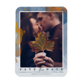 Modern Fotosjabloon Sla de trouwdatum op Magneet (Verticaal)