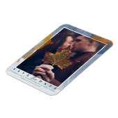 Modern Fotosjabloon Sla de trouwdatum op Magneet (Linkerzijde)
