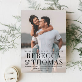 Modern fototype overlay bruiloft kaart