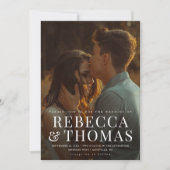 Modern fototype overlay bruiloft kaart (Voorkant)