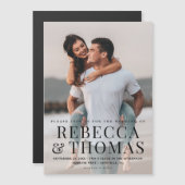 Modern fototype overlay bruiloft magnetische uitnodiging (Voorkant / Achterkant)