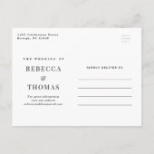 Modern fototype overlay bruiloft uitnodiging briefkaart (Achterkant)