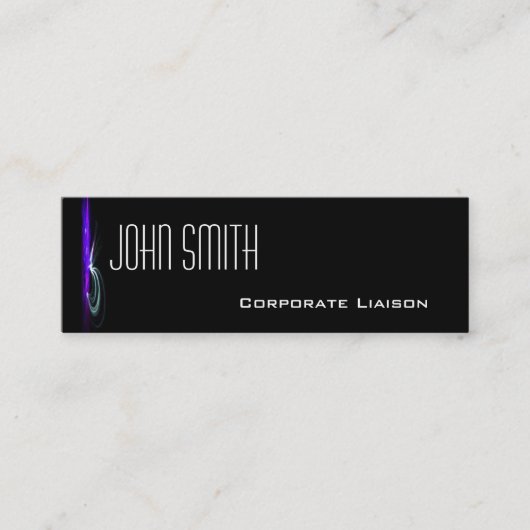 Modern Fountain Blue Skinny Visitekaartjes (Voorkant)