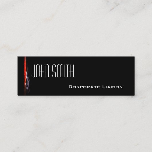 Modern Fountain Red Skinny Visitekaartjes (Voorkant)