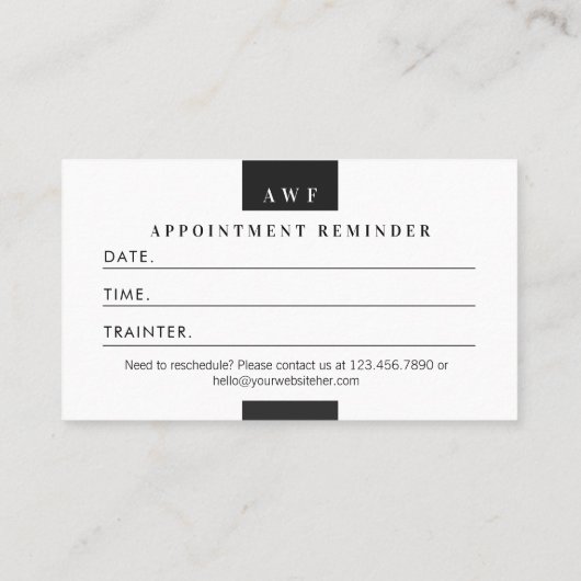 Modern Four Photo Collage Personal Trainer Fitness Afsprakenkaartje (Achterkant)