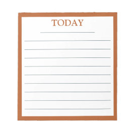 Modern Fox Brown Lijst Green vandaag om lijst te m Notitieblok