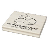 Modern Fox Custom Business, groot Rubberstempel (Stempel)