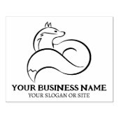 Modern Fox Custom Business, groot Rubberstempel (Afrduk)