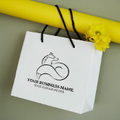 Modern Fox Custom Business, groot Rubberstempel