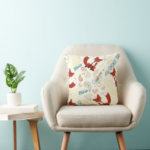 modern fox Heart Woodland Baby Pillow Kussen