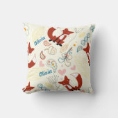  modern fox Heart Woodland Baby Pillow Kussen (Voorkant)