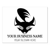 Modern Fox Logo, Custom Business, Large Rubberstempel (Afrduk)