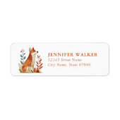 Modern Fox Return Address Labels (Voorkant)
