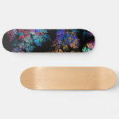 Modern fractaal patroon op zwart persoonlijk skateboard (Horizontaal)