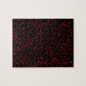 Modern Fractal Black Red Patronen Stijlvolle kool Legpuzzel (Horizontaal)