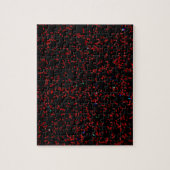 Modern Fractal Black Red Patronen Stijlvolle kool Legpuzzel (Verticaal)