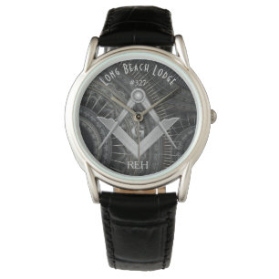 Modern Fractal Masonic Monogrammed Watch Horloge
