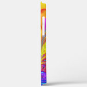 Modern Fractal Rainbow Blue Handgeschreven naam Case-Mate iPhone Case (Achterkant / Links)